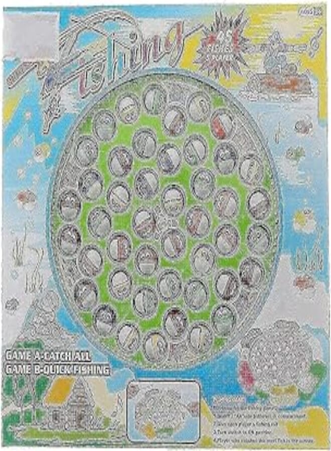 Fishing Fishing Game 45 Fishes 5 Players For Kids - Unisex, Multi Color