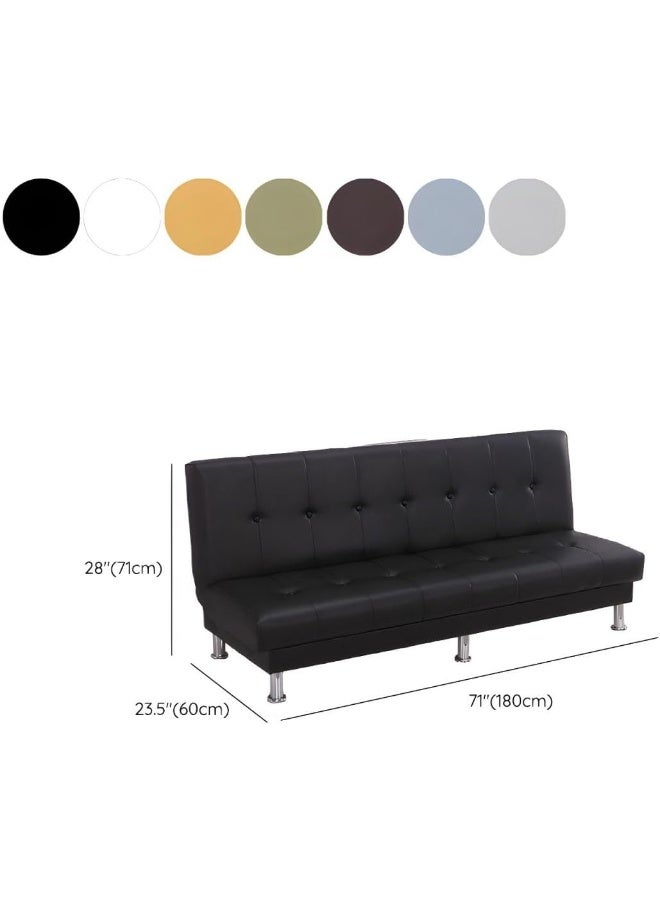 Comfynest Comfyenst Tufted Armless Sofa: Ideal Comfort for Home and Apartment Living (Black) - Image 2