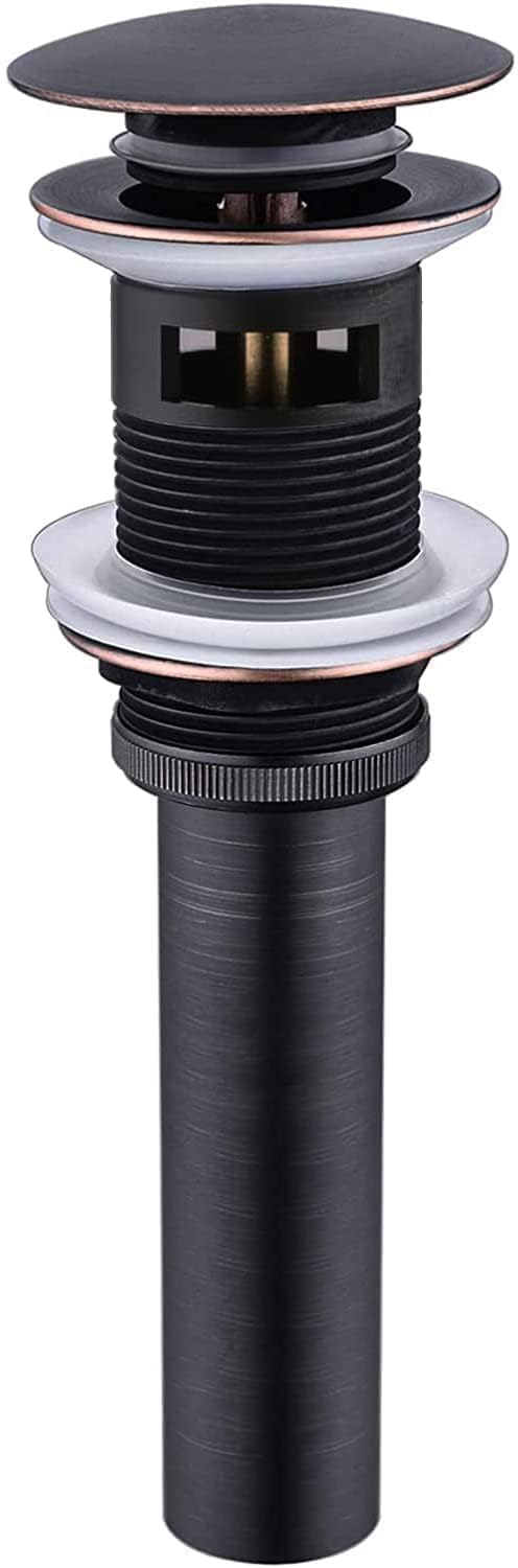 Yodel Faucet Bathroom Sink Drain with Overflow Big Cap for Standard 1 34 Drain Opening Pop Up DrainOil Rubbed Bronze