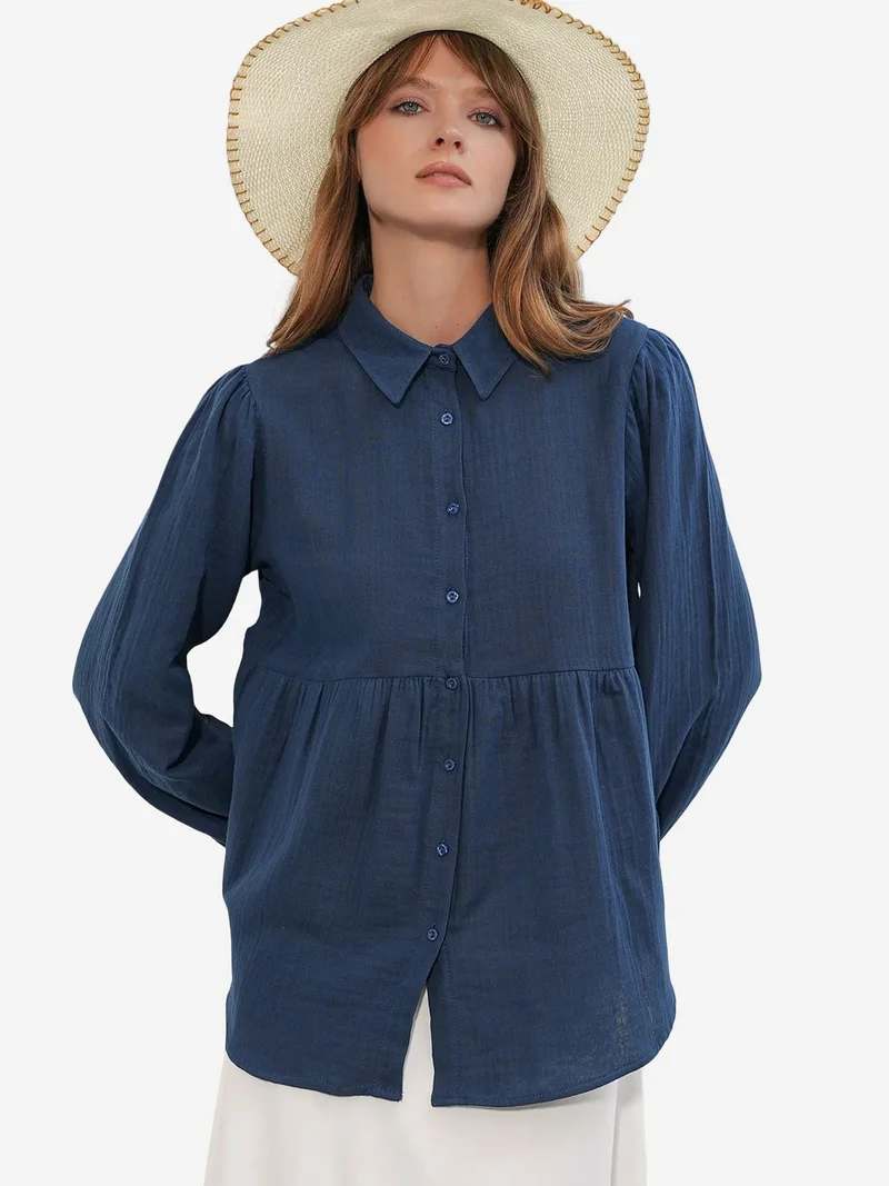 بيغ دارت BDART Oversized Cotton Long-Sleeve Shirt