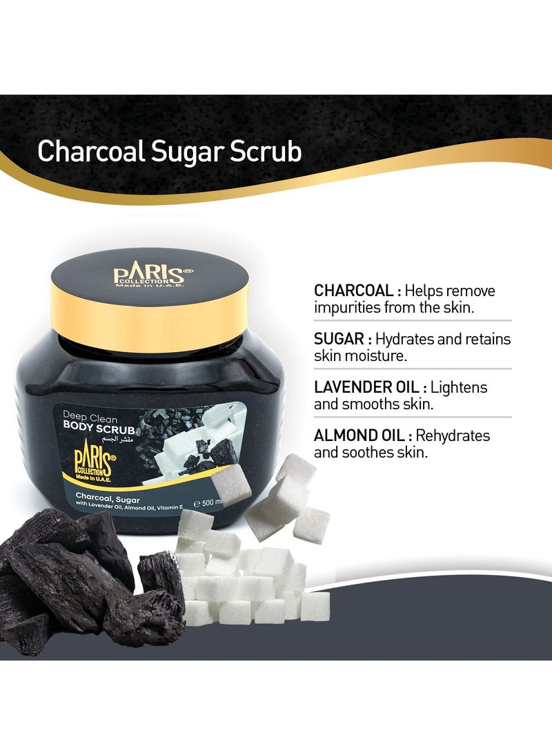 باريس كولكشن مقشر الجسم بالسكر والفحم للجنسين 500 مل - Image 4