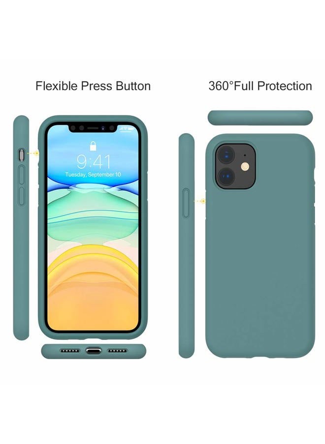 Miracase Designed for iPhone 11 Phone Case, with Screen Protector, Liquid Silicone Gel Rubber Full Body Drop Protection Shockproof Cover Phone Case for iPhone 11 6.1 inch, Midnight Green - Image 5
