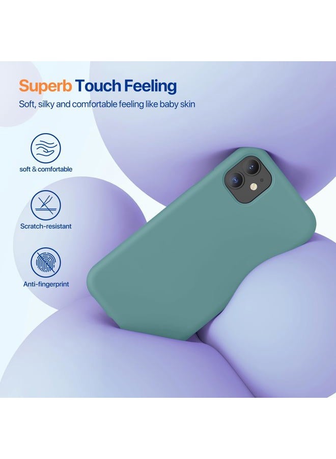 Miracase Designed for iPhone 11 Phone Case, with Screen Protector, Liquid Silicone Gel Rubber Full Body Drop Protection Shockproof Cover Phone Case for iPhone 11 6.1 inch, Midnight Green - Image 2