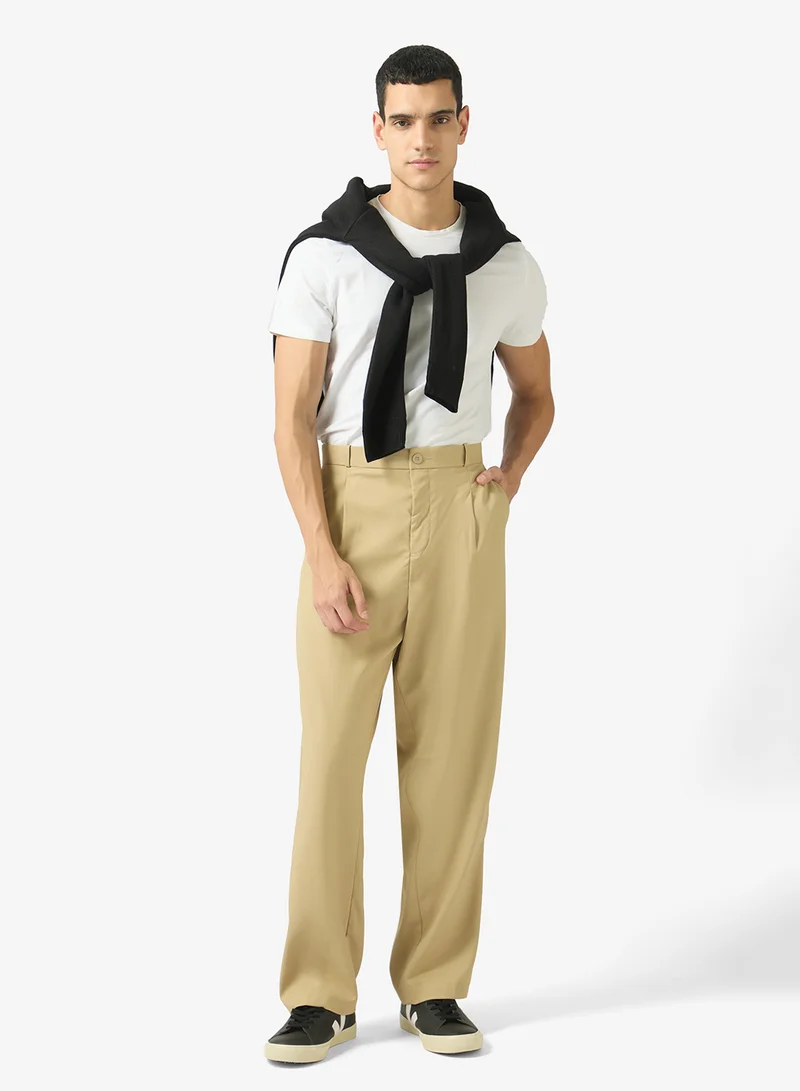 Robert Wood High-Waist Tailored Straight Fit Pants