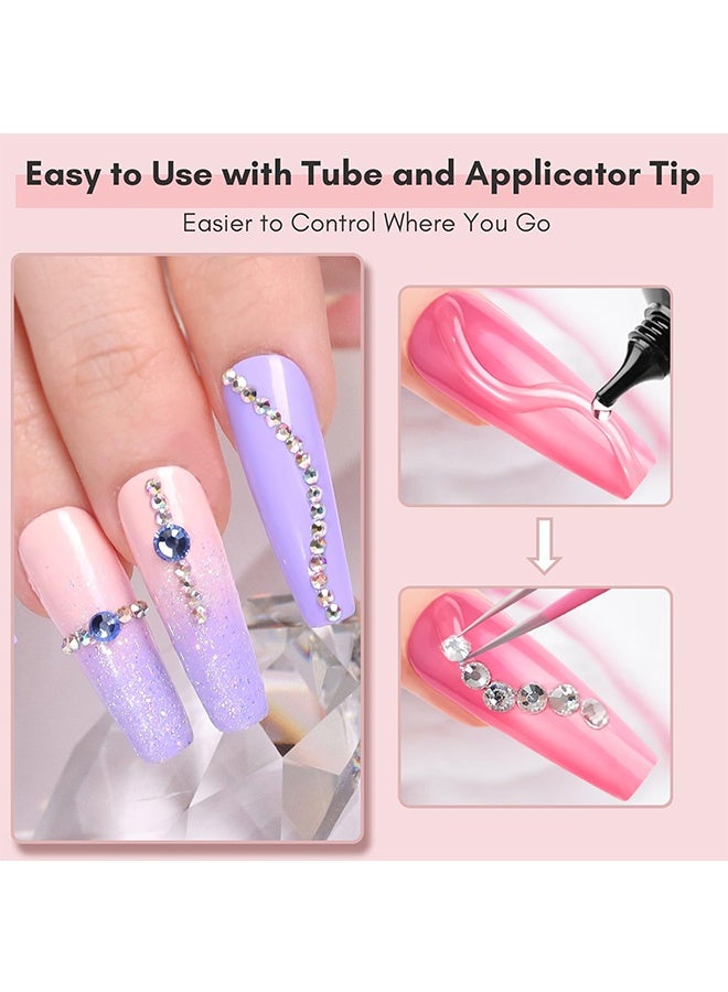 Ringo Makartt Nail Rhinestone Glue for Nails: Super Strong Gel Nail Glue for Christmas Nail Charm 3D Nails Bling Gel for Nail Decoration Gem Nail Art Jewel Diamonds 30ML Cured Need Beauty Gift - Image 4