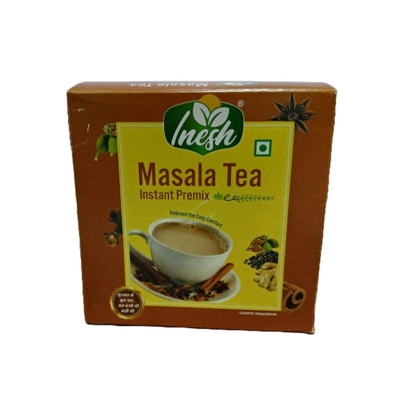 Inesh Masala Tea & Herbal Masala Lemon Tea Hot Instant Premix 10 Pouches in Box Total 20 Pouches Set of 2 (300 gm) - Image 2
