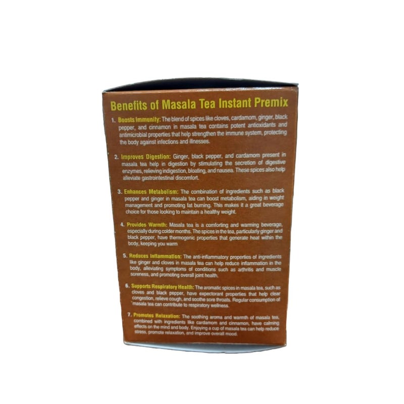 Inesh Masala Tea & Herbal Masala Lemon Tea Hot Instant Premix 10 Pouches in Box Total 20 Pouches Set of 2 (300 gm) - Image 4