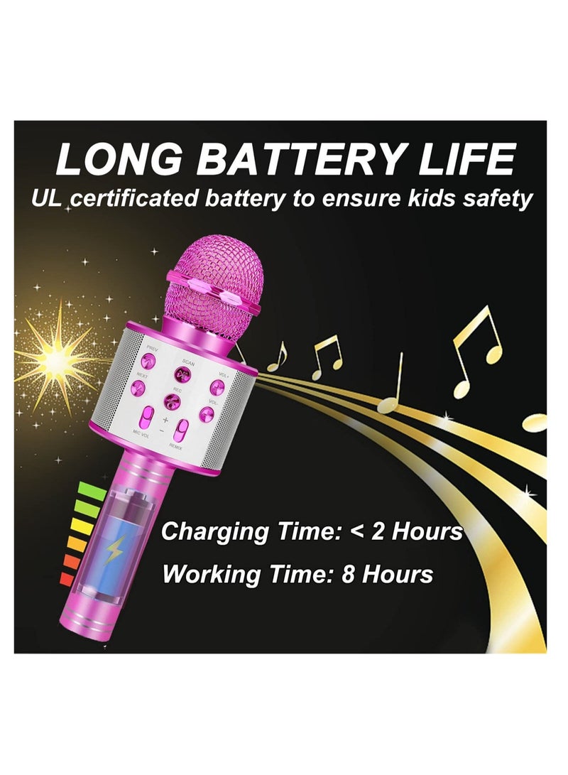 ELTRAZONE Bluetooth Karaoke Microphone Wireless,Portable Singing Microphone for Kids Adults,Karaoke Machine for Kids Toys,Birthday Gifts Ideas for 3 4 5 6 7 8 9 10 11 12 Year Old - Image 4