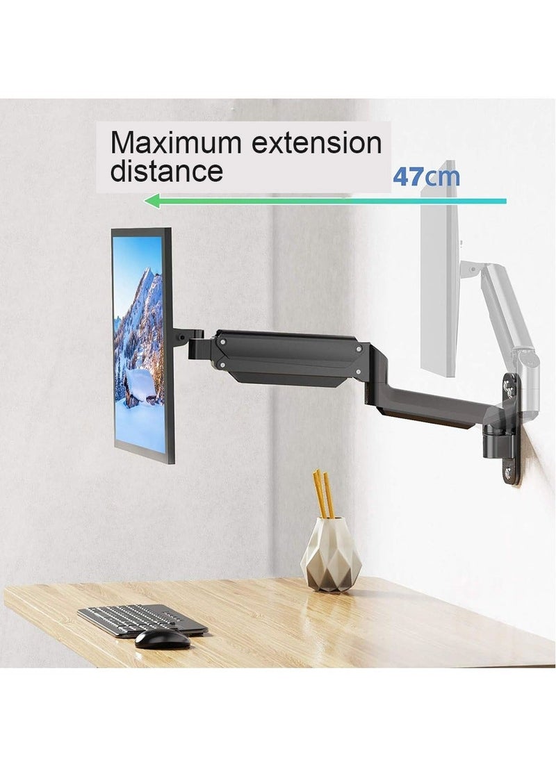FlashHawk Single Monitor Wall Mount for 13 to 32 Inch Computer Screens, Gas Spring Arm Holds Up to 19.8lbs, Full Motion Adjustable,VESA Mount 75x75, 100x100MM - Image 5