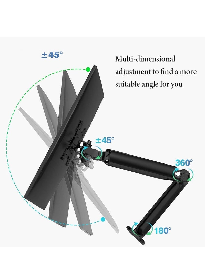 FlashHawk Single Monitor Wall Mount for 13 to 32 Inch Computer Screens, Gas Spring Arm Holds Up to 19.8lbs, Full Motion Adjustable,VESA Mount 75x75, 100x100MM - Image 4