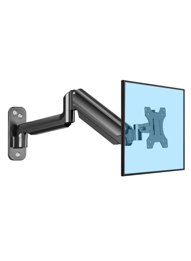 FlashHawk Single Monitor Wall Mount for 13 to 32 Inch Computer Screens, Gas Spring Arm Holds Up to 19.8lbs, Full Motion Adjustable,VESA Mount 75x75, 100x100MM - Image 1