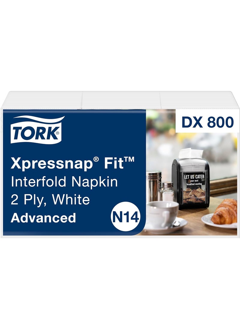 Tork Tork Xpressnap Fit White Dispenser Napkin N14 2ply 36 packs x 120 napkins DX800  - Image 1