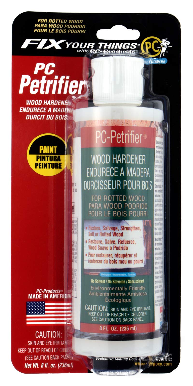 PC Products PC-Petrifier Water-Based Wood Hardener, 8 oz, Milky White 84441 - Image 1