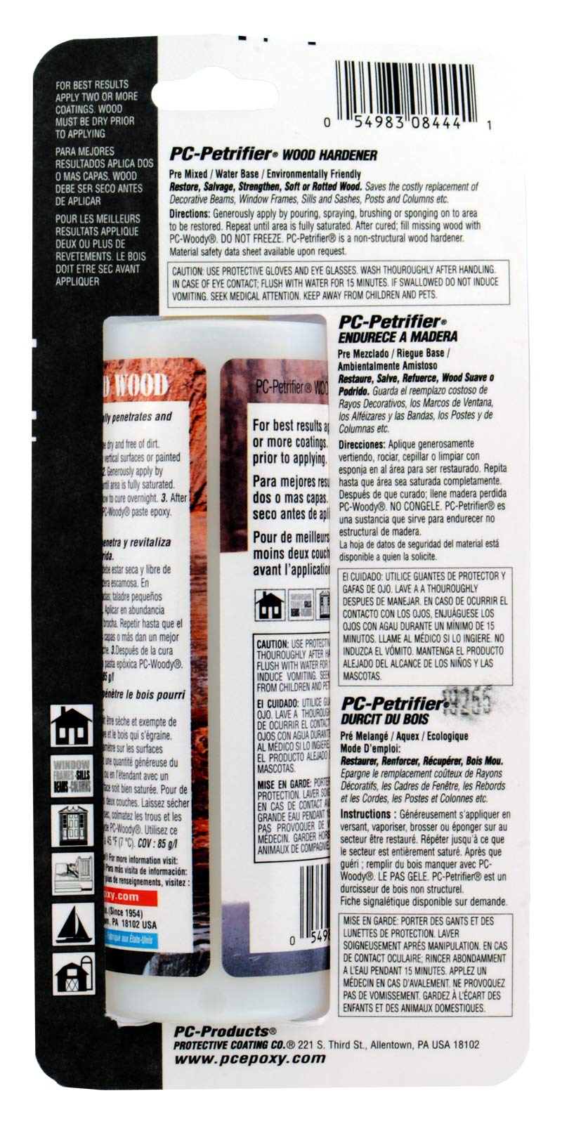 PC Products PC-Petrifier Water-Based Wood Hardener, 8 oz, Milky White 84441 - Image 2