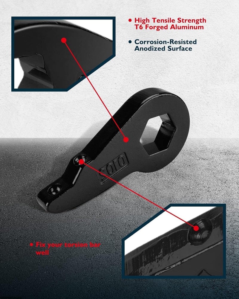 KAX 1-3" Torsion Bar Keys with Shock Extenders for Chevy GM Silverado Sierra 1500 2000-2007 - Image 4