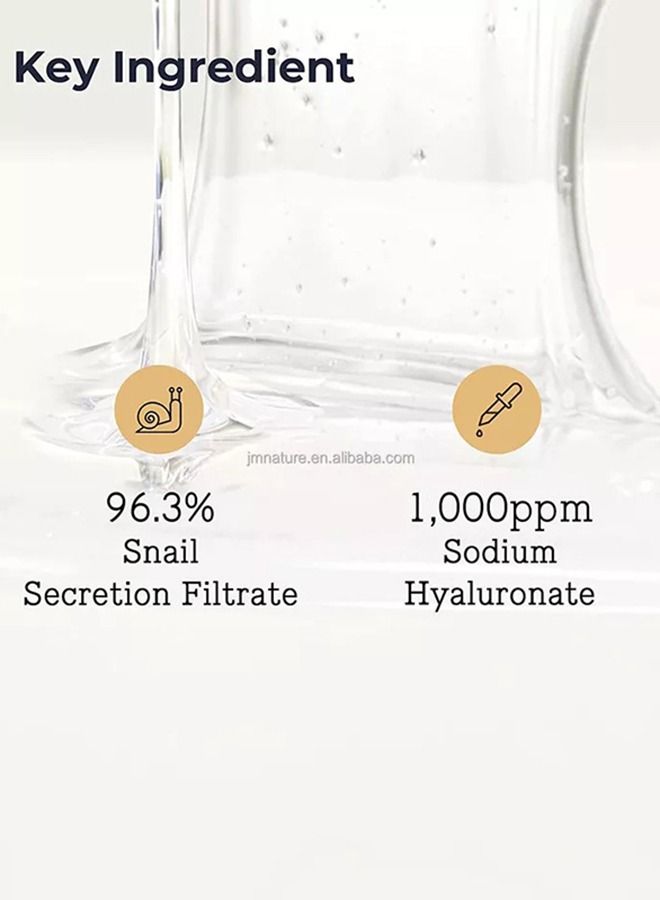 Generic Snail Mucin 96% Power Repairing Essence 3.38 fl.oz 100ml, Hydrating Serum for Face with Snail Secretion Filtrate for Dull & Damaged Skin, Not Tested on Animals, No Parabens  - Image 5