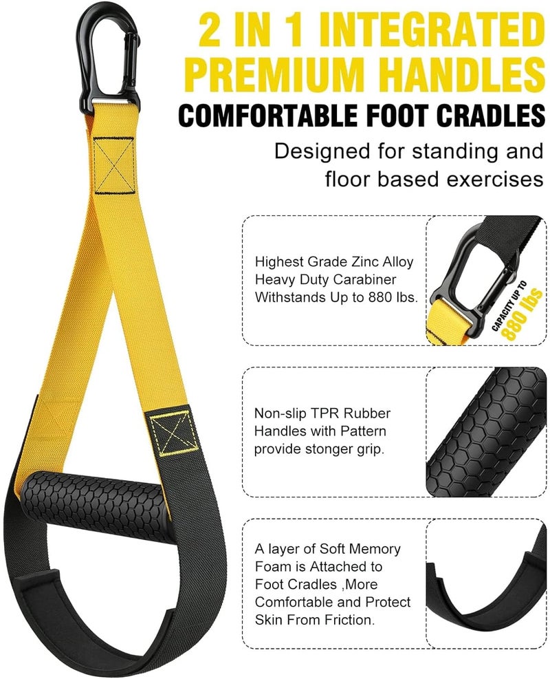 FirstFit Suspension Training Kit, All-in-One Full Body Workouts for Home, Travel, Outdoors, Gym - Bodyweight Resistance System - Build Muscle, Improve Cardio Kit Combo for Men & Women - Image 2