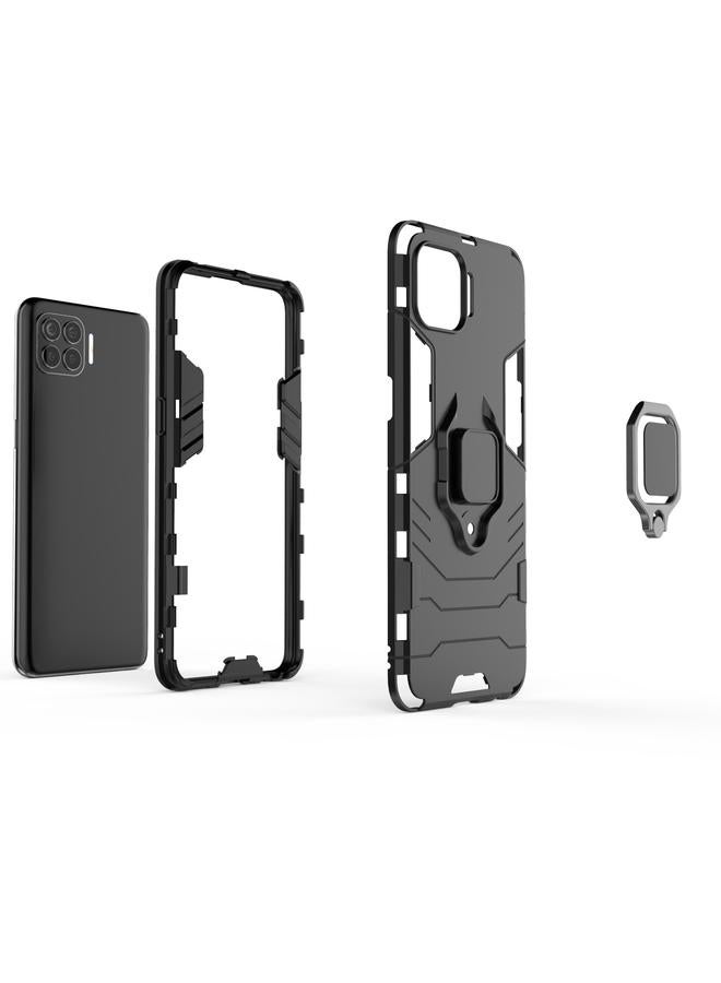 اس-توب جراب لهاتف OPPO F17 Pro PC + جراب واقٍ مقاوم للصدمات من مادة TPU مع حامل حلقي مغناطيسي - Image 4