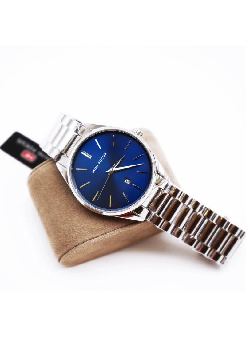 MINI FOCUS Mini Focus Men's Classic Stainless Steel Watch with Navy Dial  - Image 2