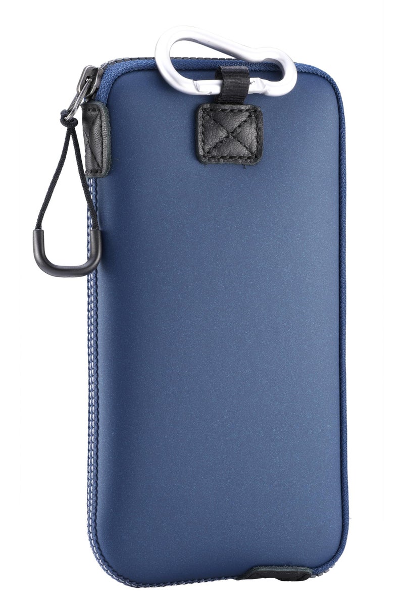 OneJoy Neoprene Phone Pouch, Lightweight Protective Cellphone Sleeve with Large Zipper Opening, Inner Pocket, Thermal Insulated, Durable Cell Phone Carrier for iPhone & Smartphones [ Navy ] - Image 1