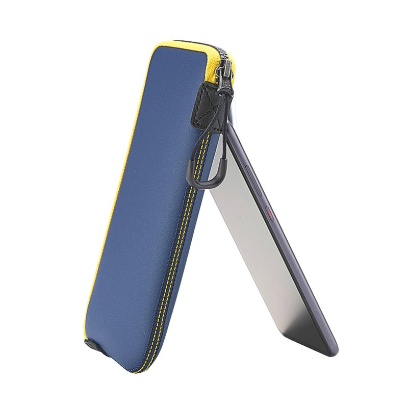 OneJoy Neoprene Phone Pouch, Lightweight Protective Cellphone Sleeve with Large Zipper Opening, Inner Pocket, Thermal Insulated, Durable Cell Phone Carrier for iPhone & Smartphones [ Navy ] - Image 5