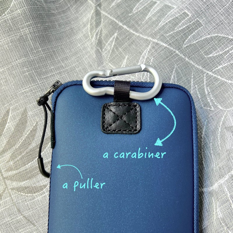 OneJoy Neoprene Phone Pouch, Lightweight Protective Cellphone Sleeve with Large Zipper Opening, Inner Pocket, Thermal Insulated, Durable Cell Phone Carrier for iPhone & Smartphones [ Navy ] - Image 3
