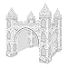 EXCEART 1 Set Colorizing 3D Castle Paper Fairy Tale Castle Paintable Cardboard Castle Kids Art Craft Supplies for Indoor Outdoor Fun - Image 3