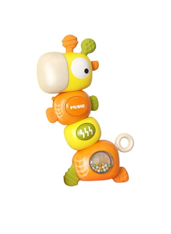 general Rattle teether 0-1 year old baby holding doll giraffe music light early education educational baby toy - Image 1