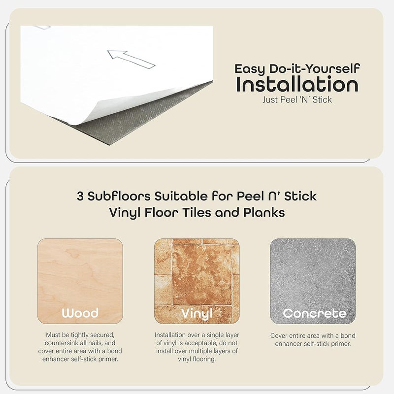 Home Furnishings FTVGM33420 Nexus Self Adhesive Vinyl Floor Tiles, Metallic Diamond, 12 x 12-Inch, 20-Pack, Megallic Marble - Image 4