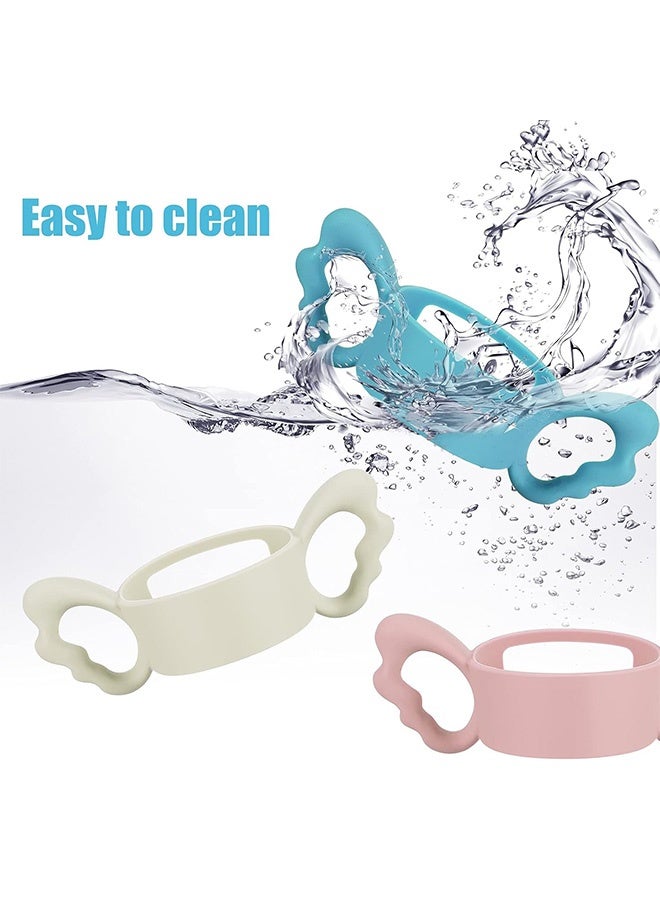 Quantum 4 PCS Baby Bottle Handles, Reusable Silicone Wide Neck Handle, Cute Wing Design Silicone Bottle Holder for Easy Grip - Image 4