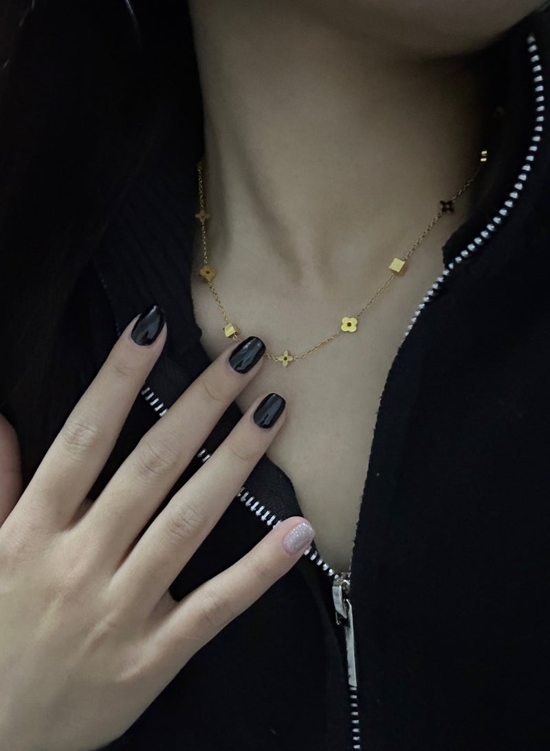 18K Gold Plated  Necklace  Made Of Titanium Steel Non Fade Simple Design  For Daily Wear - Image 4