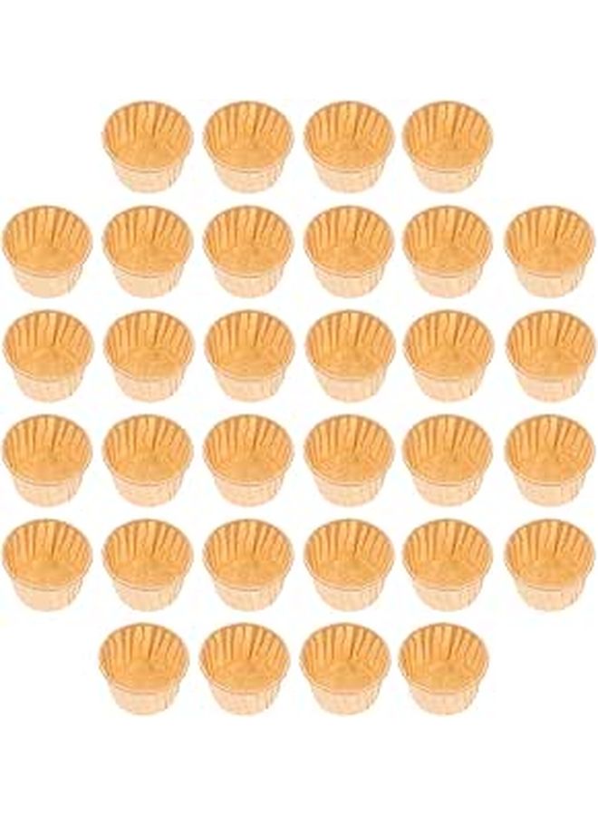 Natural Greaseproof Paper Baking Cups 100pcs Parchment Muffin Liners Dessert Preparation - Image 1