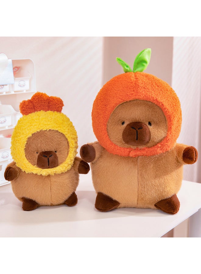 Kapibala Doll Plush Toy Capybara Doll-Specifications:orange Hat-Color:42cm  - Image 3