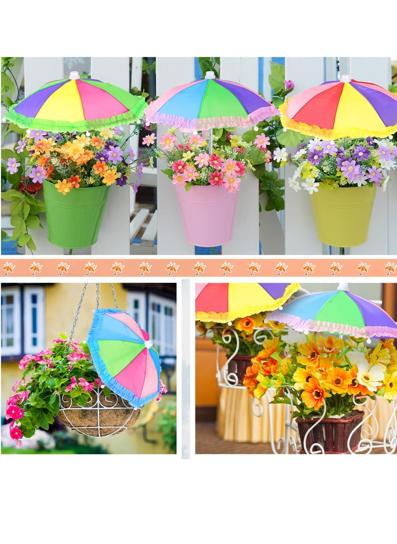 SYOSI - 12 Pcs Multicolor Mini Umbrellas for Decorations 10.8 Inch Mini Suny Rainy Umbrella Colorful Miniature Umbrellas for Boys Girl Dolls Decorations Decoration Games Home Accessories Rainbow Style - Image 1