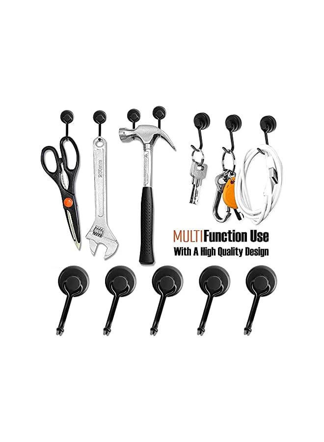 S-TOP Magnetic Hooks, Heavy Duty Strong Neodymium Magnet Hook 30 Lbs with Rust Proof for Indoor Outdoor Hanging - Image 5