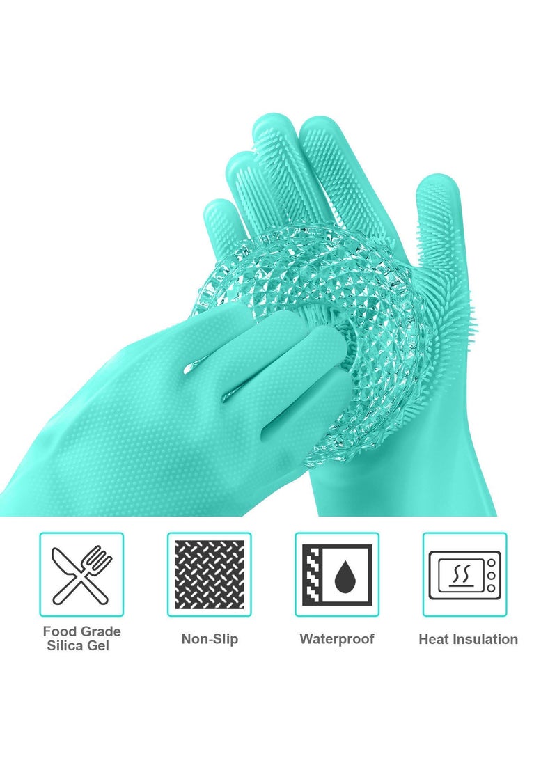 TOP SELECT Top Select Scrub Cleaning Gloves with Scrubber for washing (Multicolour, 1 Pair)  - Image 4