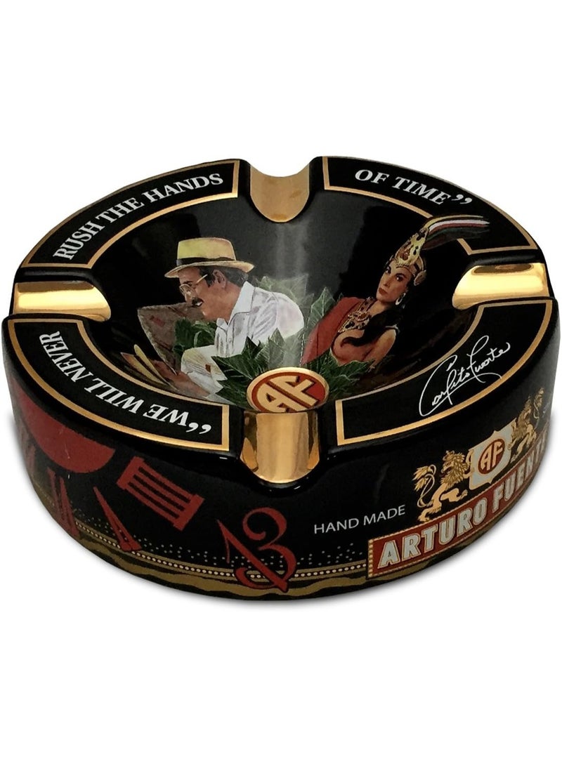Arturo Fuente Limited Edition Large 8.75" Porcelain Ashtray – Premium Black Luxury Design | Collector Ash Tray, Heavy Duty, Home & Lounge Decor, Gift For Mens - Image 1