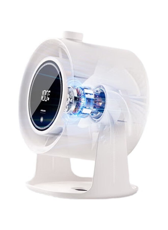 SOLOVE F17-1 Desktop Fan High Speed Air Circulation Fan Usb Mini Fan Wall-Mounted Summer Home Office Kitchen Powerful 6000Mah Long Battery Life Snow White - Image 2