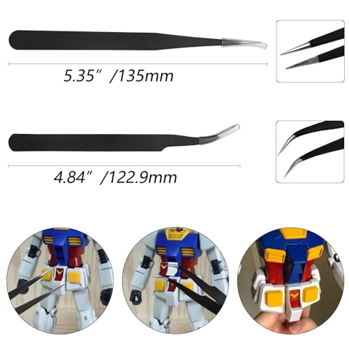 BXQINLENX Professional 15 PCS Model Tools Kit Modeler Basic Tools Craft Set Hobby Building Tools Kit for Gundam Car Model Building Repairing and Fixing(C) - Image 3