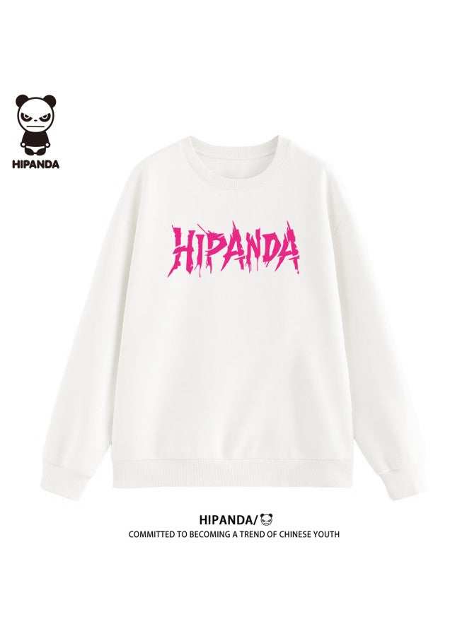 Hipanda Men's Sweatshirt, Autumn Long-sleeve Round Neck Trendy Brand Letter Print, Loose-fitting Top For Men, Klein Blue, Size L - Image 2