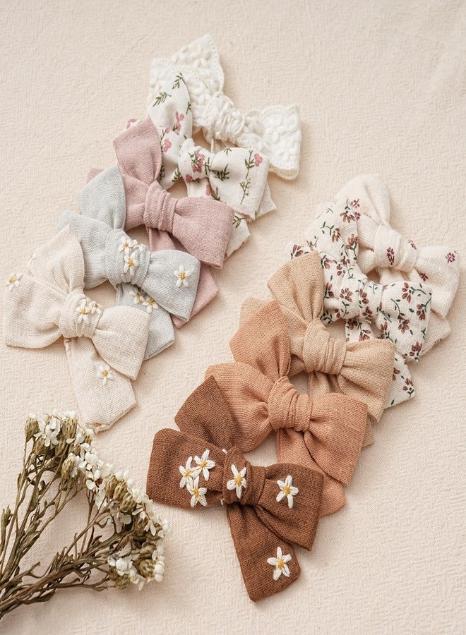 Fancy Clouds Hair Bows Clips for Girls,10 Pack Handmade Hair Accessories Barrettes Alligator Clips for Baby Toddler Infant School Gifts - Image 5