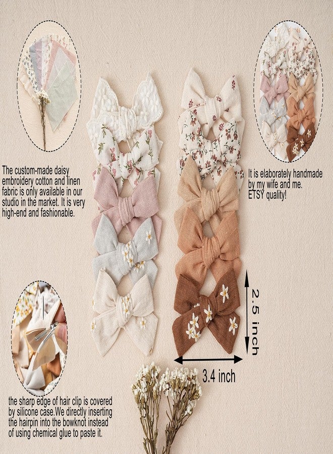 Fancy Clouds Hair Bows Clips for Girls,10 Pack Handmade Hair Accessories Barrettes Alligator Clips for Baby Toddler Infant School Gifts - Image 2