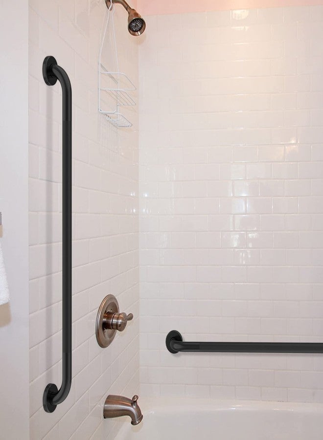 Munzong 36 Inch Shower Grab Bar Oil Rubbed Black, Munzong Anti Slip Bathroom Grab Bar, Knurled Bathroom Balance Bar,Safety Hand Rail Support Handicap Elderly Injury Senior Assist Bath Handle - Image 5