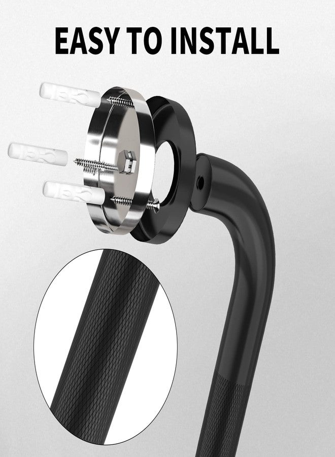 Munzong 36 Inch Shower Grab Bar Oil Rubbed Black, Munzong Anti Slip Bathroom Grab Bar, Knurled Bathroom Balance Bar,Safety Hand Rail Support Handicap Elderly Injury Senior Assist Bath Handle - Image 4