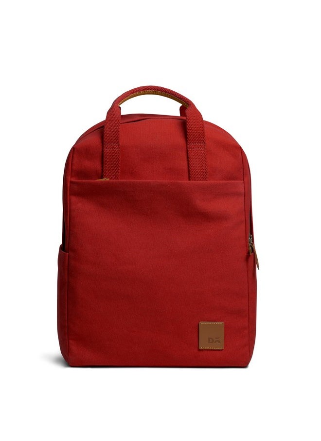 DailyObjects DailyObjects Crimson Red Field Daypack|Casual backpack fits upto 14" inch laptop with Luggage Sleeve| Unisex Travel Backpack | Made of Durable Canvas Material | Zippered Compartments with Pockets  - Image 1
