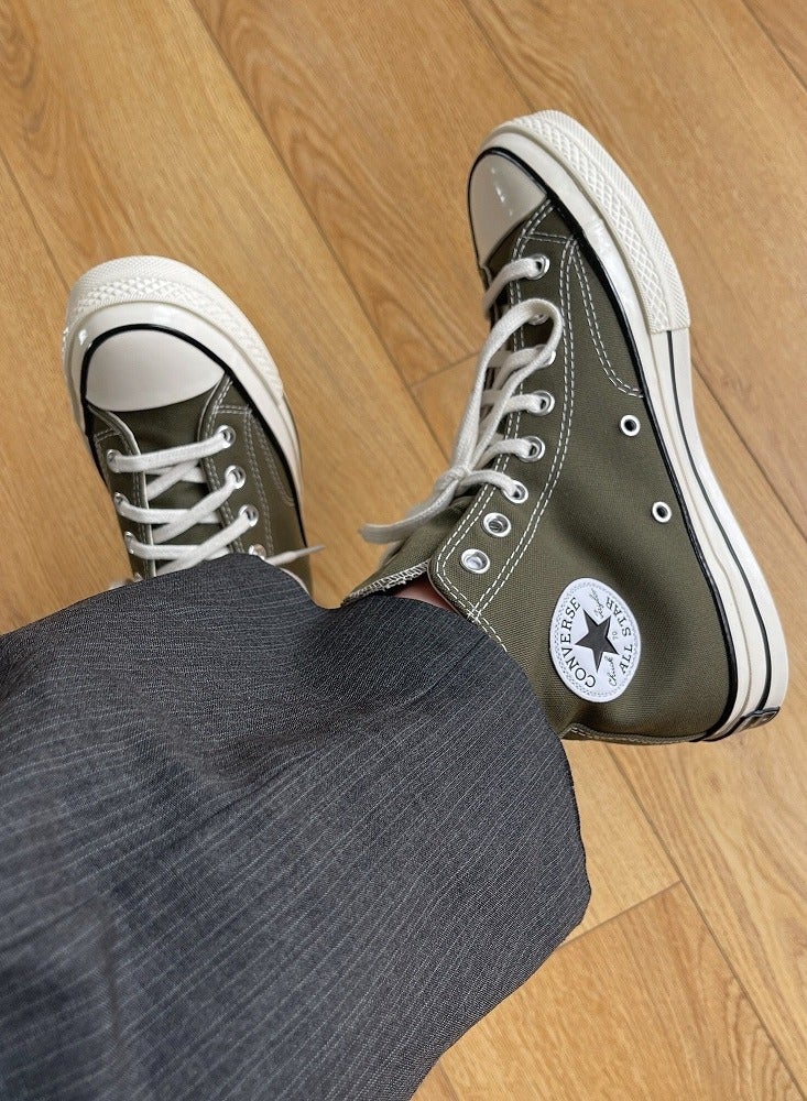CONVERSE Classic High Top Sneaker Olive Green - Image 3