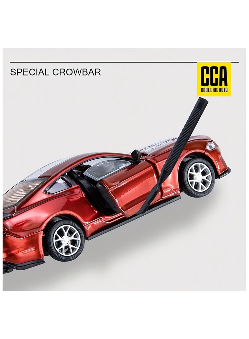 CCA 1:42 Ford Mustang GT 2018 Red Car Model Kit - DIY Customizable, Openable Doors, Interchangeable Accessories, Collectible Gift for Car Enthusiasts - Image 3