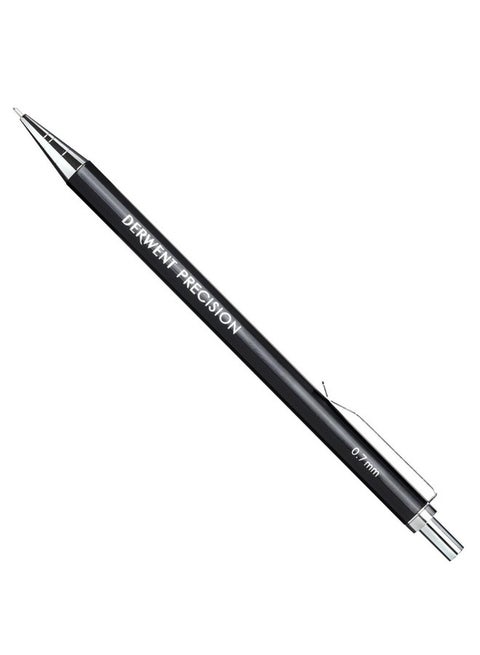 Derwent Precision Mechanical Pencil 0.7 Mm With Hb Leads And Erasers|Black