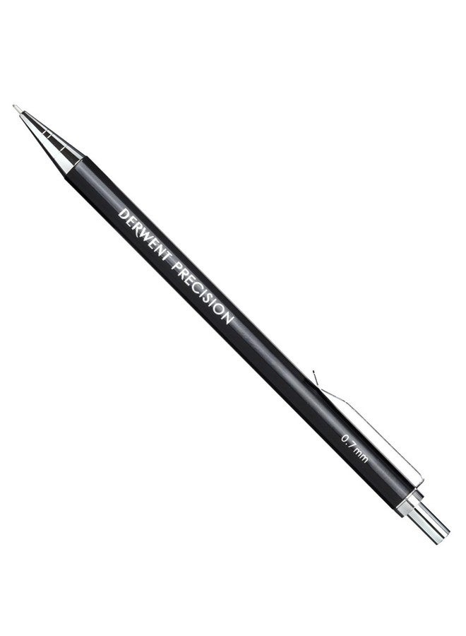 Derwent Precision Mechanical Pencil 0.7 Mm With Hb Leads And Erasers|Black