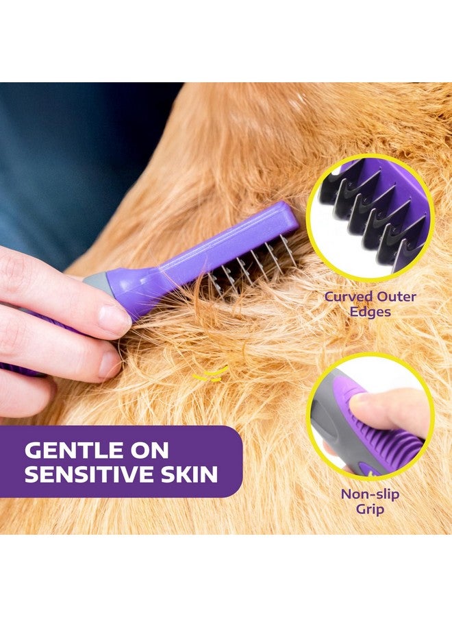 Hertzko Dematting Comb for Dogs by Hertzko - Grooming Tool for Long and Short Haired Pets - Matted Cat Fur Remover for Small Dogs, Cats, and Rabbits - Tangle and Knot Remover Brush - Image 5